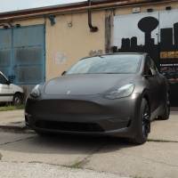 Tesla fóliázás TESLA MODEL Y Teckwrap Dark Grey Silk autófólia HM01 gyors választó